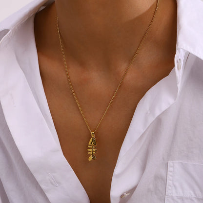 SevenTide™  Fish Bone Pendant Necklace