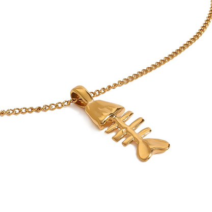 SevenTide™  Fish Bone Pendant Necklace