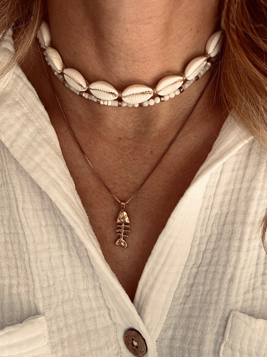 SevenTide™  Fish Bone Pendant Necklace