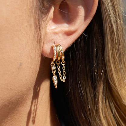 Seven Tide™ Triple Tide Hoops