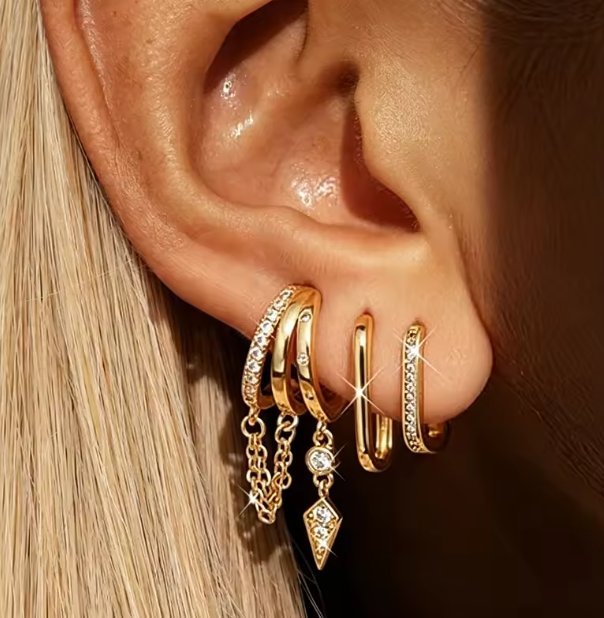 Seven Tide™ Triple Tide Hoops