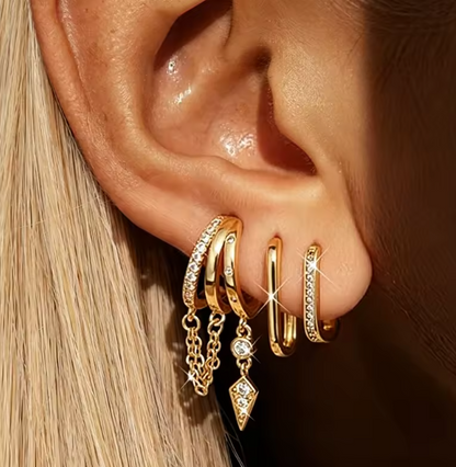 Seven Tide™ Triple Tide Hoops