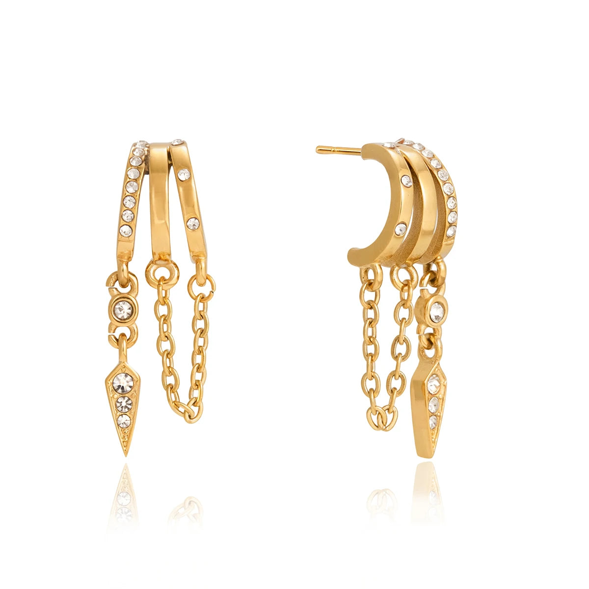Seven Tide™ Triple Tide Hoops