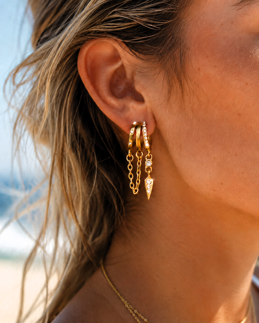 Seven Tide™ Triple Tide Hoops